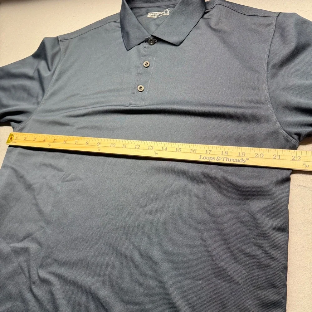 Nike Golf Polo Mens Large Grey Nike Fit DRY Short Sleeve Performance Athletic
